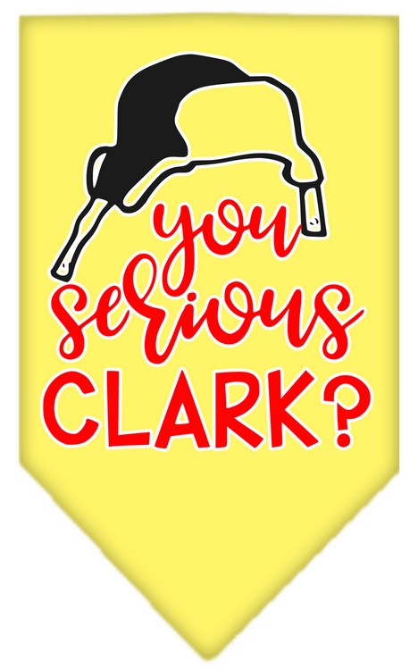 You Serious Clark? Screen Print Bandana Yellow Large